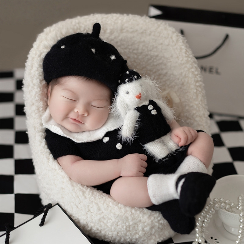 Chanel Black Theme Set - Newborn Photography Props - Image 2